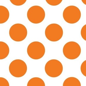 Small Orange polka dots on white