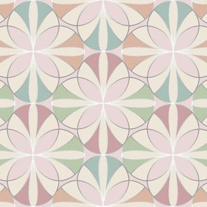 Fushion 50s diner style Portuguese tiling Candyfloss M