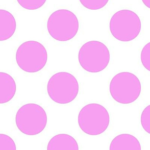 Small pink polka dots on white