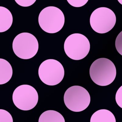 Small pink polka dots on Very dark blue