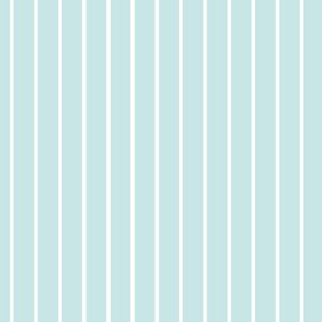 Light Cyan Pin Stripe Pattern in Vertical in White