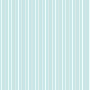 Small Light Cyan Pin Stripe Pattern in Vertical in White