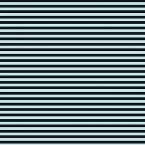 Small Light Cyan Bengal Stripe Pattern Horizontal in Midnight Black