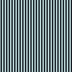 Small Light Cyan Bengal Stripe Pattern Vertical in Midnight Black