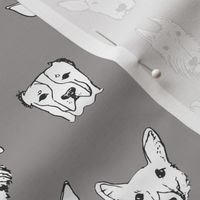 Best Friends - My Pet Dog Illustration - Grey