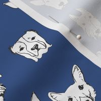 Best Friends - My Pet Dog Illustration - Royal Blue