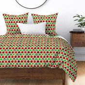 Christmas Time Dots - White Red Green 