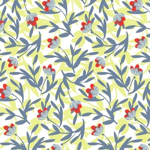 Brushed azalea bushes floral seamless pattern// small scale