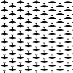 Vintage Airplanes Classic Black & White Print (Mini Scale)