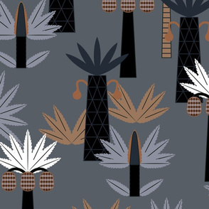 Seamless vector pattern with palm trees