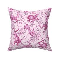 Rabbit Hare Paisley - pink - large -