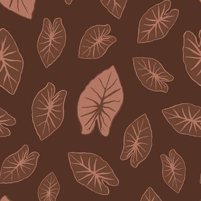 Taro Leaf - Dark Brown