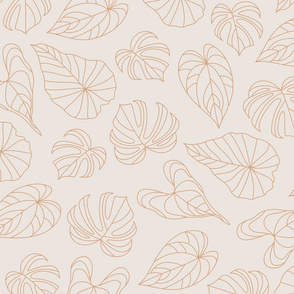 Minimalist tropical leaves