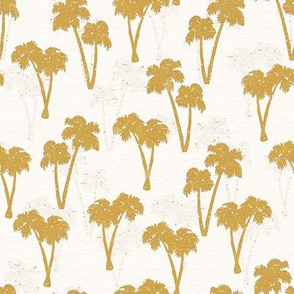 Retro Palms in Golden Yellow / Small