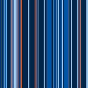 Sterling Stripe Blues Tangerine