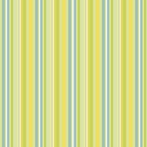 Summery Yellow Green Blue Narrow Stripes