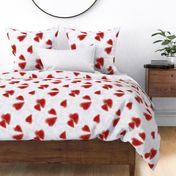 red hearts, love pattern, winter, hearts, winter love, bright red, heart pattern, christmas, red heart, winter pattern, love, large scale, frozen heart