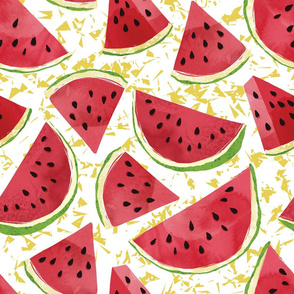 textured watermelon slices