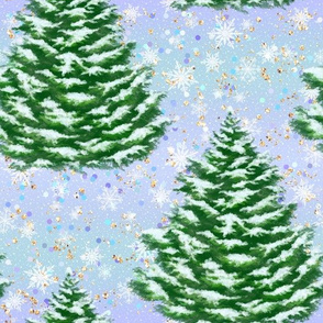 christmas decor, christmas trees, snowflakes, merry christmas, christmas, xmas, spruces, christmas holidays, christmas celebration, christmas forest, winter forest, glitter, holiday decor, winter holidays