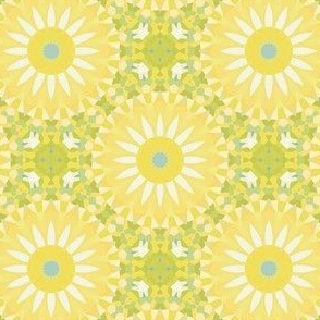 Yellow and Green Kaleidoscope Flowers