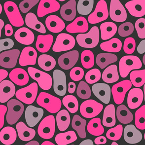 Microscopic Cells in Pink