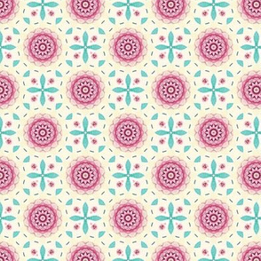 Pink mandala flowers