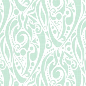 tribal turtle net - jade abstract turtle shell - coastal fabric and wallpaper