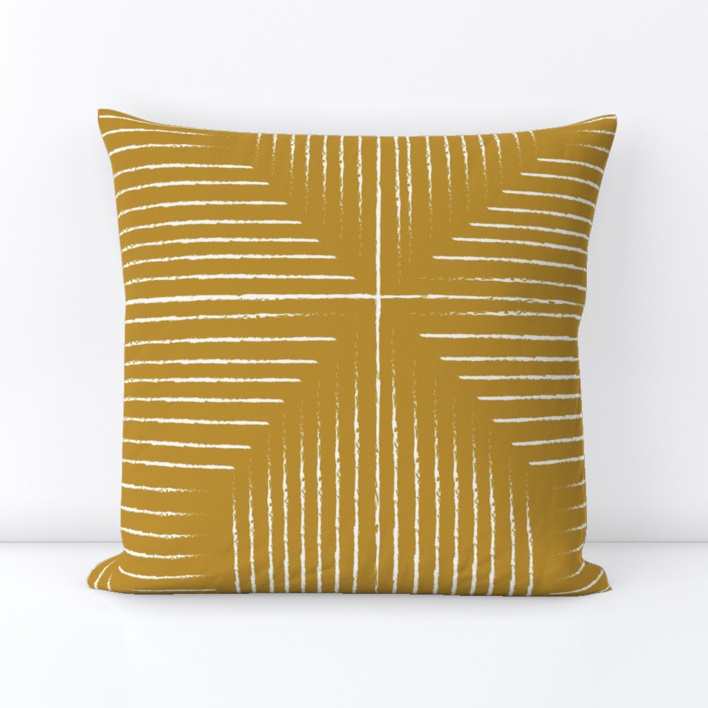 Geometric Tribal - Mustard with White accent