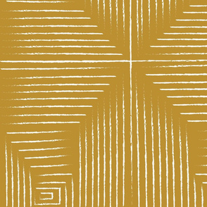 Geometric Tribal - Mustard with White accent