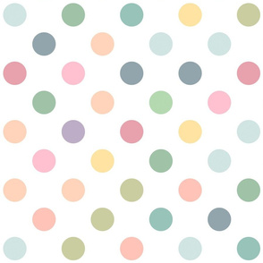 Multicolor polka dot, baby shower, pastel nursery, kids, kids polka dots, soft polka dots, baby, baby pattern, baby polka dots, baby stuff, nursery, light nursery, delicate palette