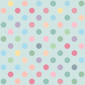 Spring, soft polka dots, bohemian,  baby polka dots, kids, child, vintage, old, muted, faded polka dots, light 