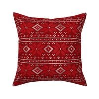 Fairisle in red