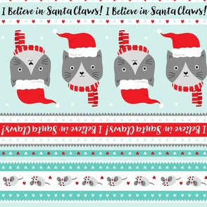 santa claws/mouse fairisle two-way