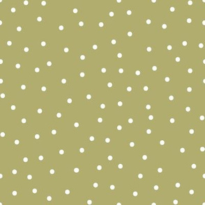 BKRD Candy Cane Christmas Mossy Green Polka Dots 8x8