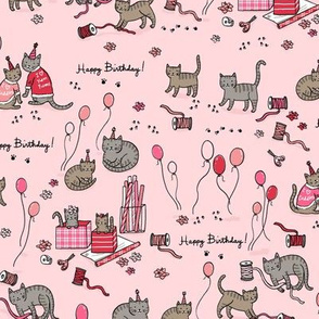 Cat Birthday Party in pink