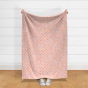 peach polka dots, soft polka dots, baby polka dots, kids pattern, girl pattern, child, light, cheerful, joy, summer polka dots, spring, summer dress, large polka dots