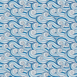 Indigo blue waves