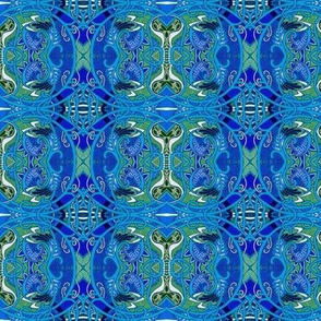 Atomic Mushroom Paisley in Blue