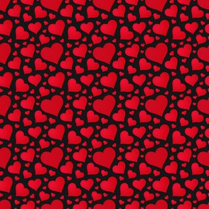 Red Heart Fabric, Wallpaper and Home Decor