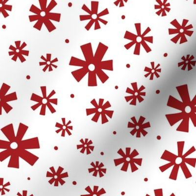 Retro Snowflakes (red)