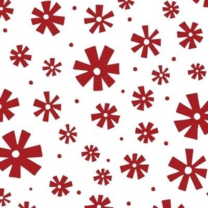 Retro Snowflakes (red)
