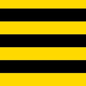 Large Awning Stripe Pattern Horizontal in Black on School Bus Yellow