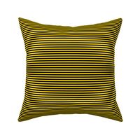 Small Bengal Stripe Pattern Horizontal in Black on School Bus Yellow