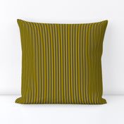 Small Bengal Stripe Pattern Vertical in Black on School Bus Yellow