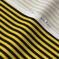Small Bengal Stripe Pattern Vertical in Black on School Bus Yellow