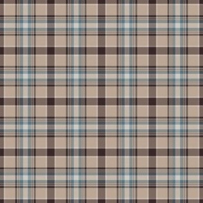 Brown and Blue Plaid