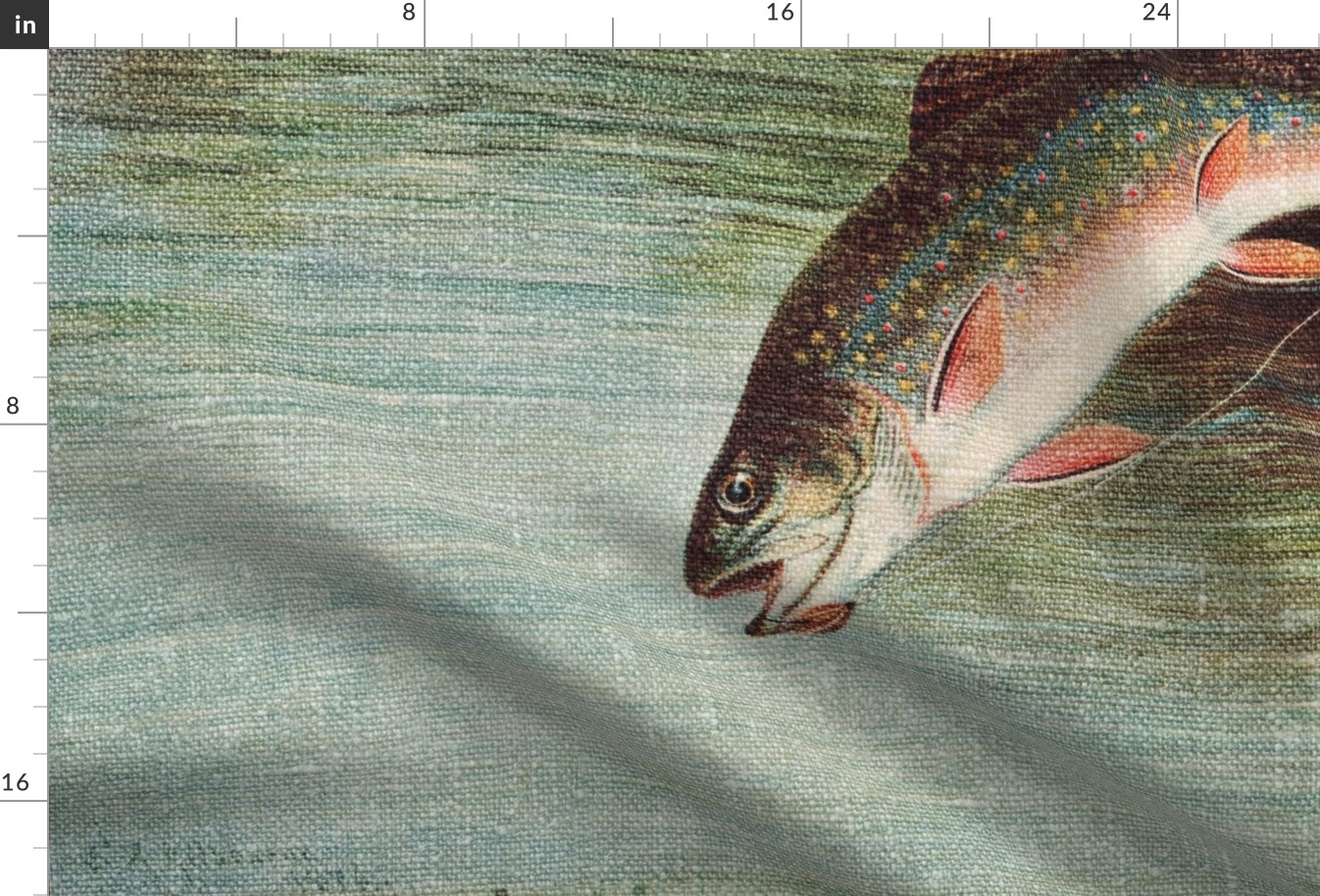 Leaping Brook Trout by Samuel A. Kilbourne Minky