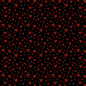 Red on black hearts 