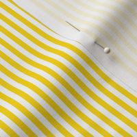 Small Bengal Stripe Pattern Vertical in White on School Bus Yellow