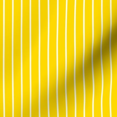 PinStripe Pattern Vertical in White on School Bus Yellow